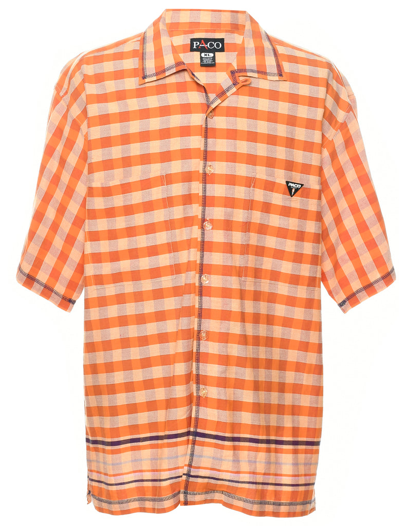 1990s Short Sleeve Checked Shirt - XL