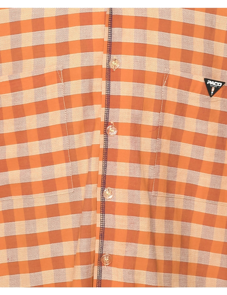 1990s Short Sleeve Checked Shirt - XL