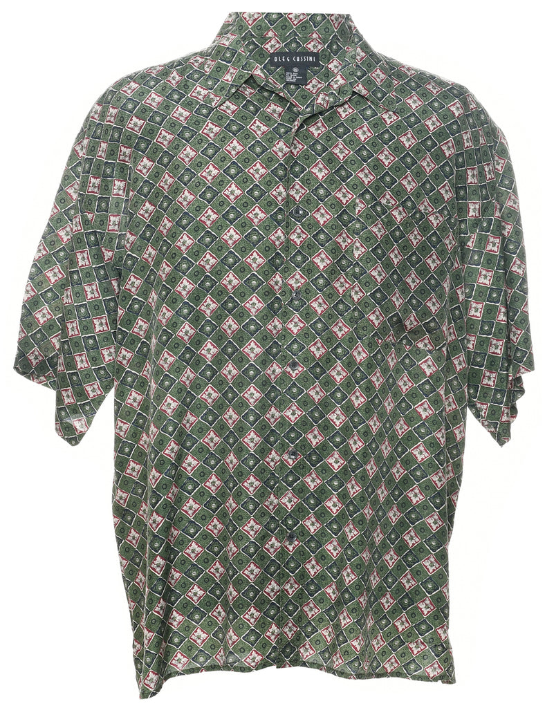 1990s Silk Oleg Cassini Shirt - XL