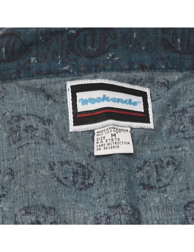 1990s Teal Shirt - M