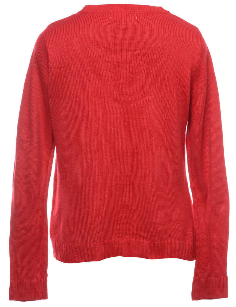 1990s Teddy Bear Design Christmas Jumper - M