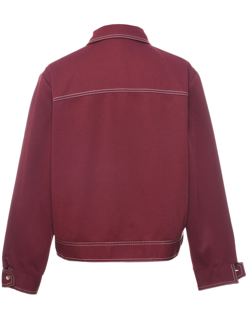 70's Collar Button Front Jacket - M