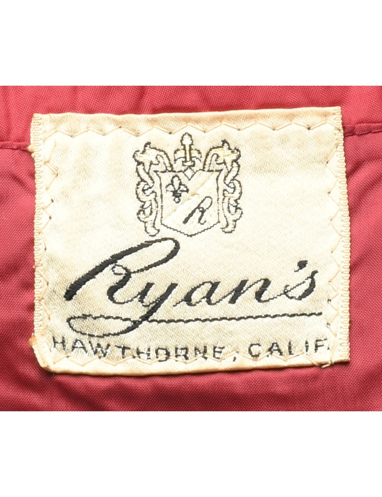 70's Collar Button Front Jacket - M