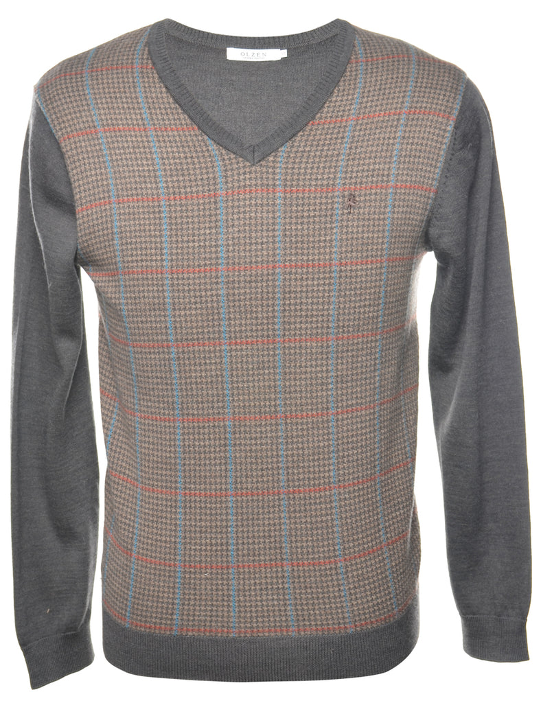 A Houndstooth Check Jumper - S
