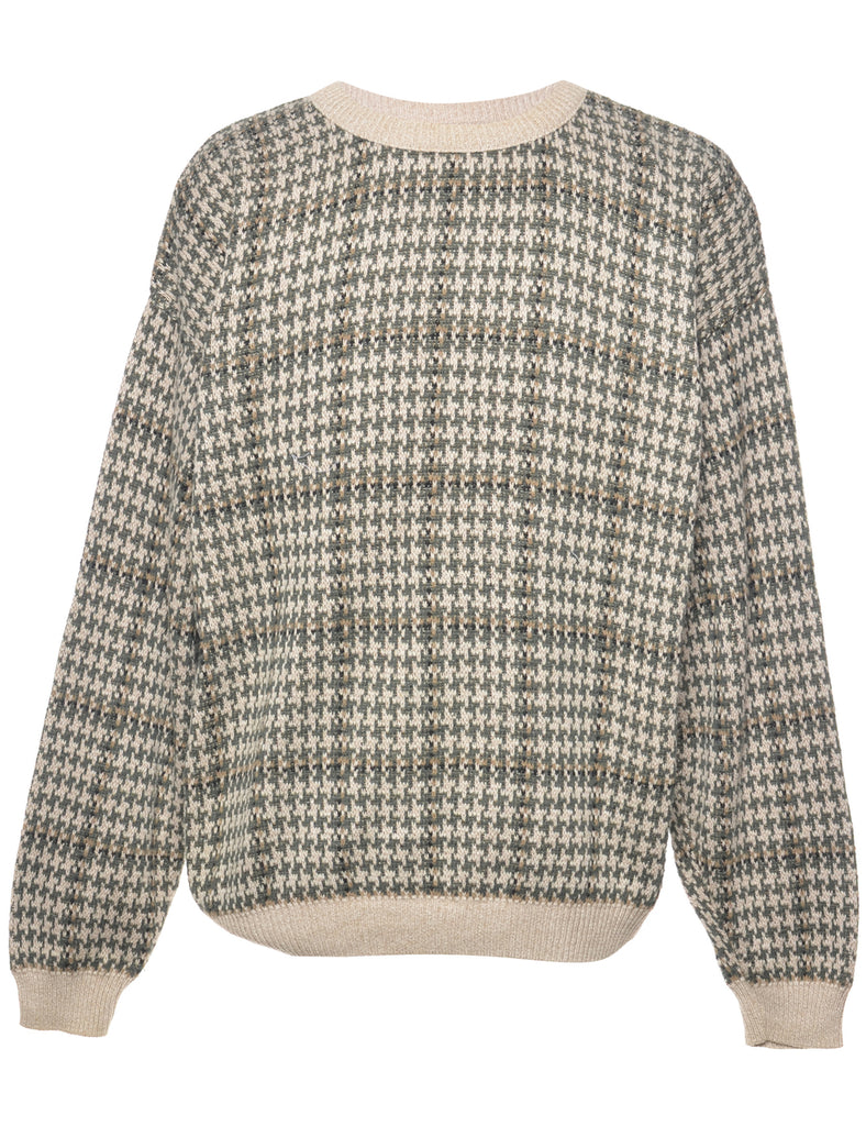 A Houndstooth Check Jumper - L