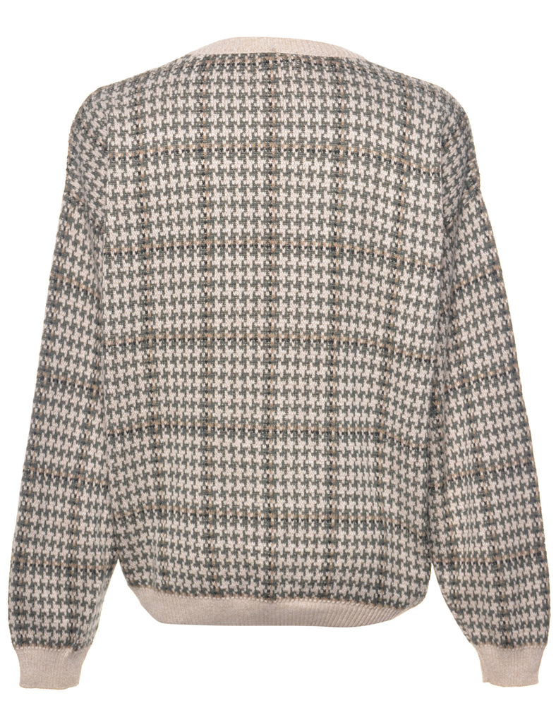 A Houndstooth Check Jumper - L