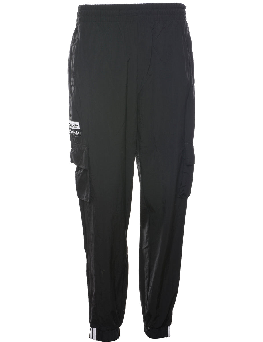 Adidas Black White Contrast Track Pants W24 L28