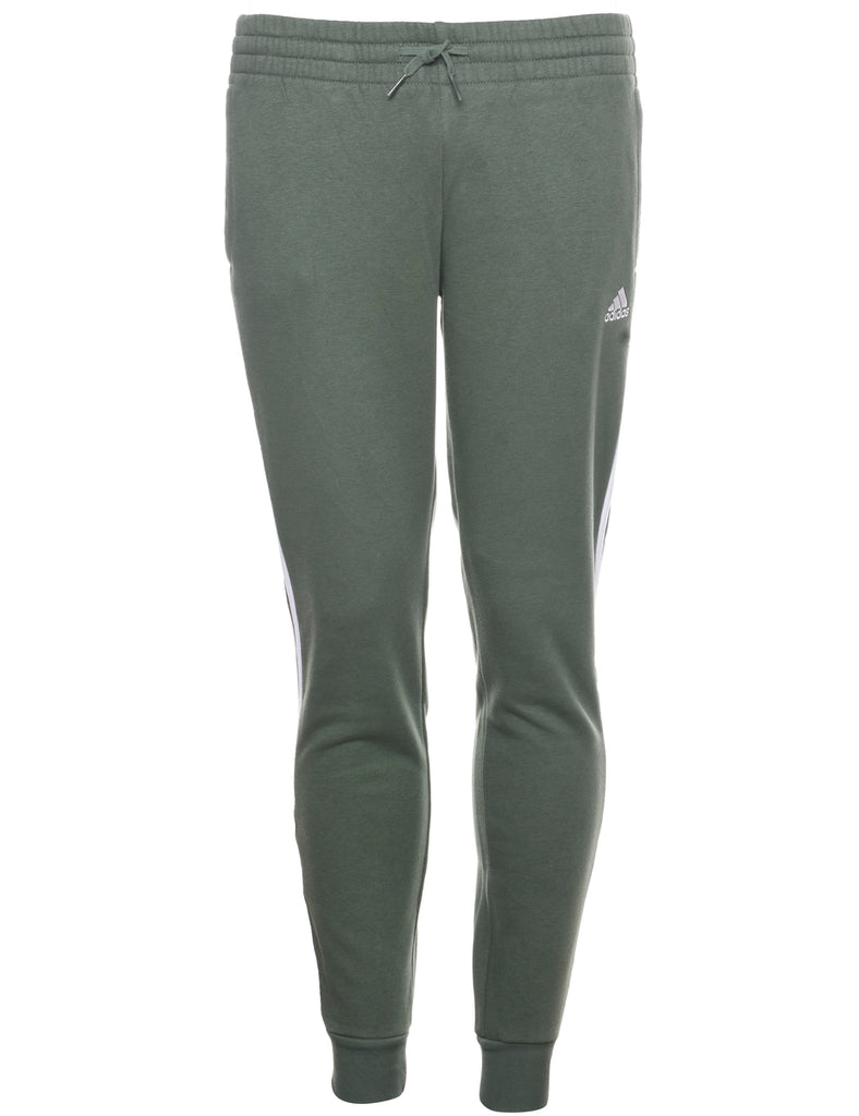 Adidas Green & White Jogging Bottoms - W30 L30