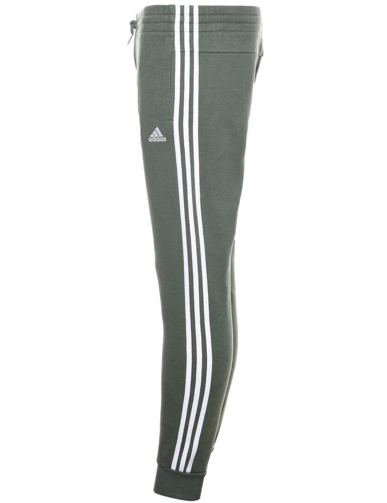 Adidas Green & White Jogging Bottoms - W30 L30
