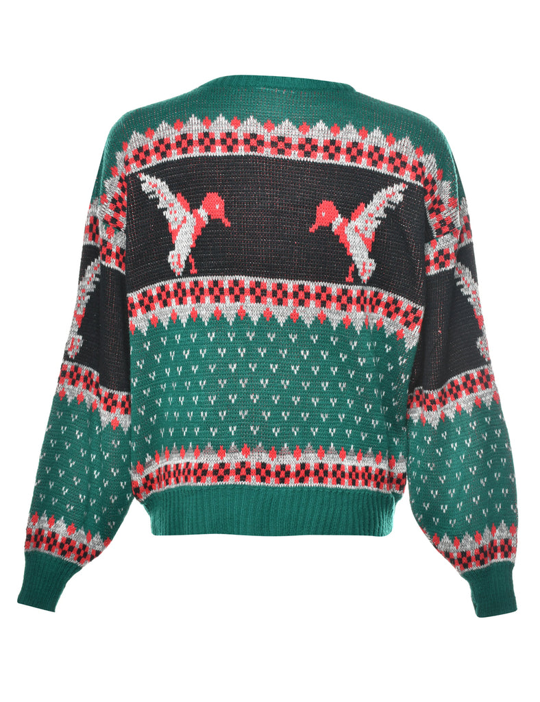 Animal Patterned Jumper - M