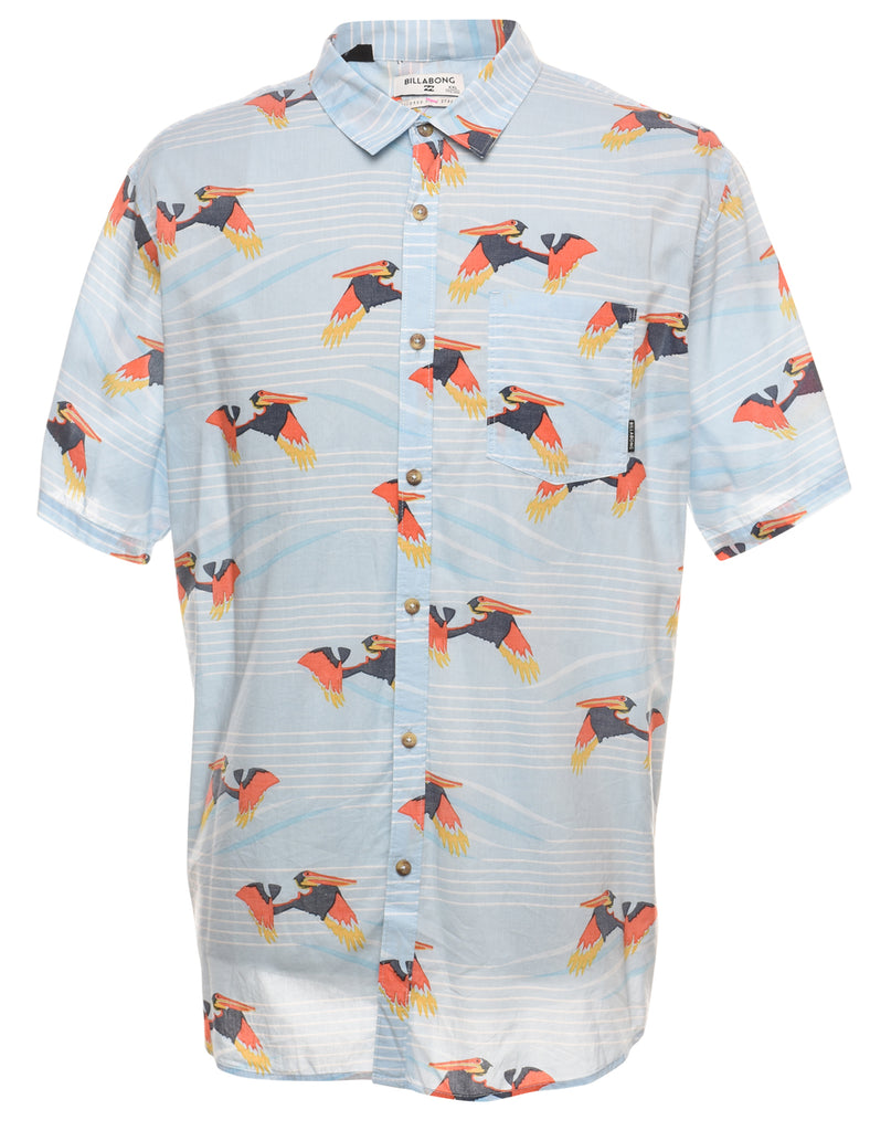 Animal Print Short Sleeved Shirt - XL
