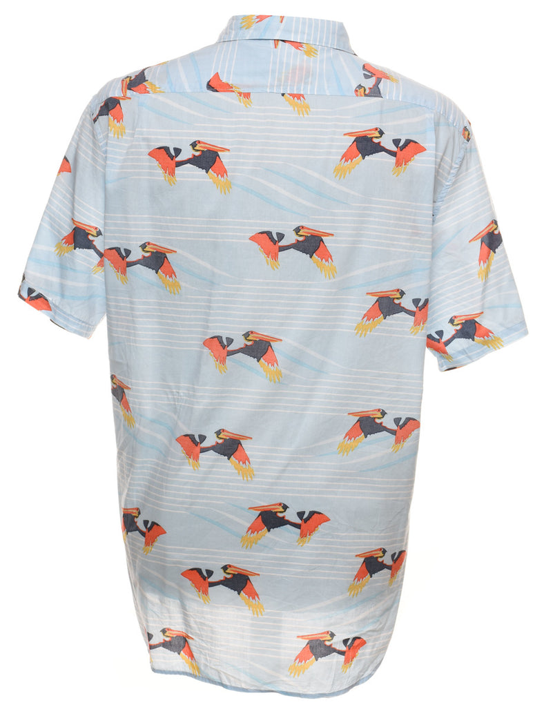 Animal Print Short Sleeved Shirt - XL