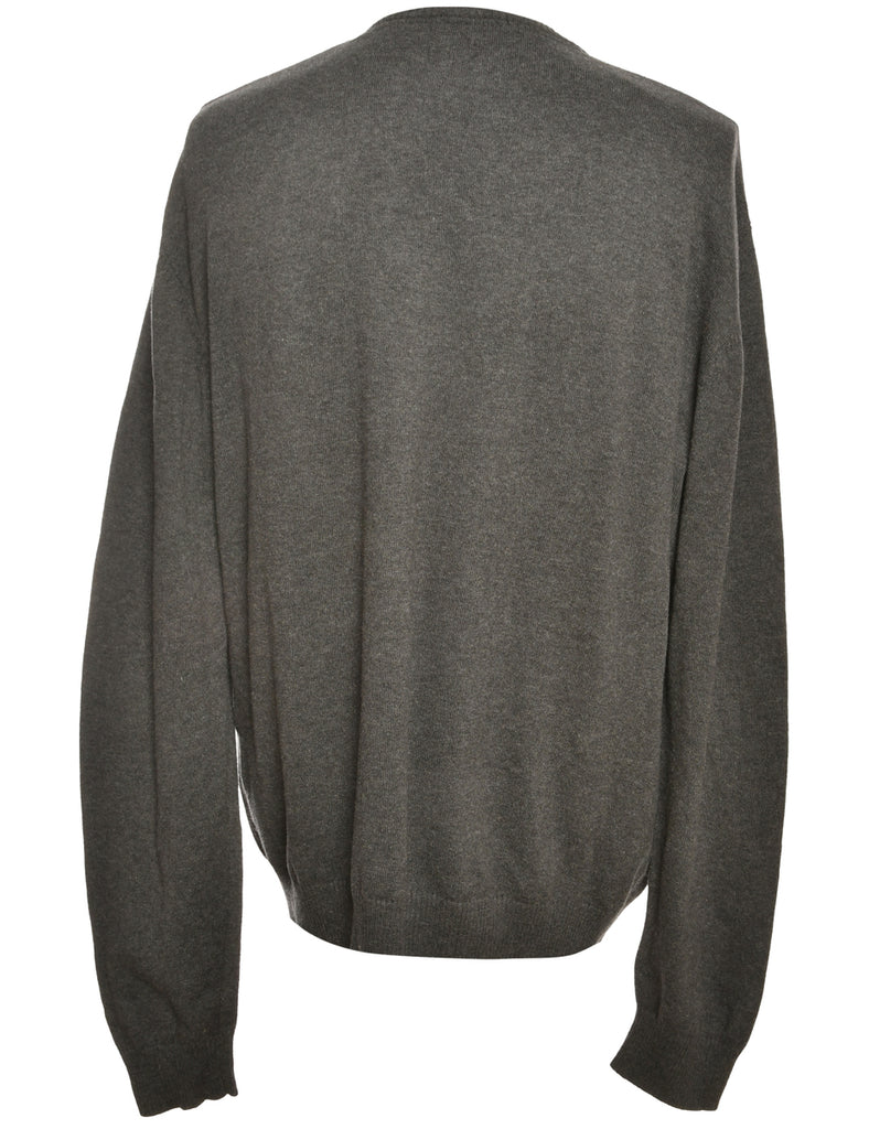 Argyle Dark Grey Jumper - L