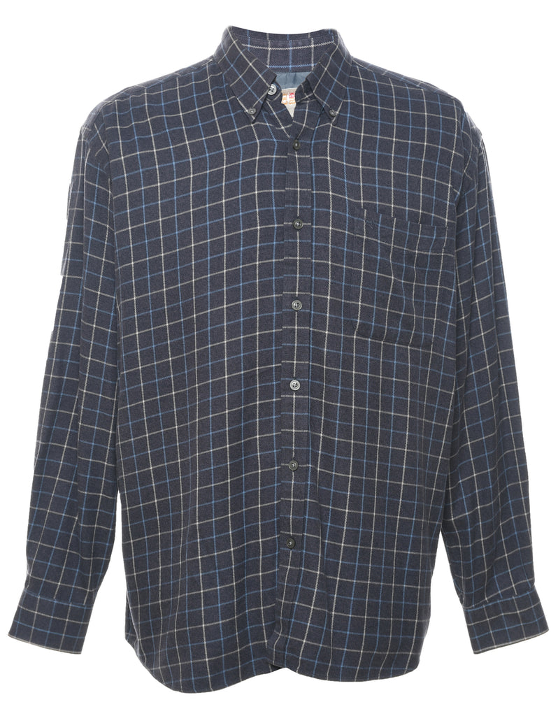 Arnold Palmer Blue & Grey Checked Shirt - L