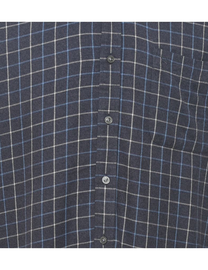 Arnold Palmer Blue & Grey Checked Shirt - L