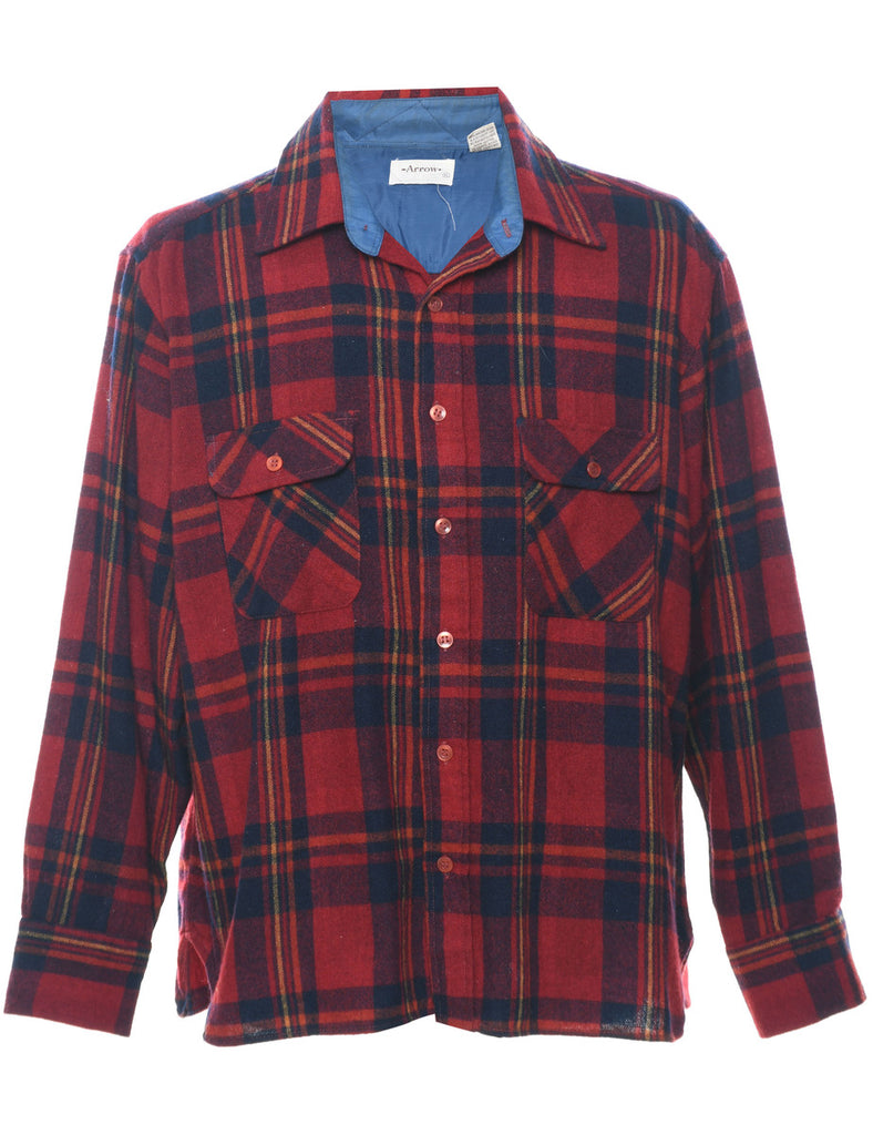 Arrow Checked 1990s Flannel Shirt - XL
