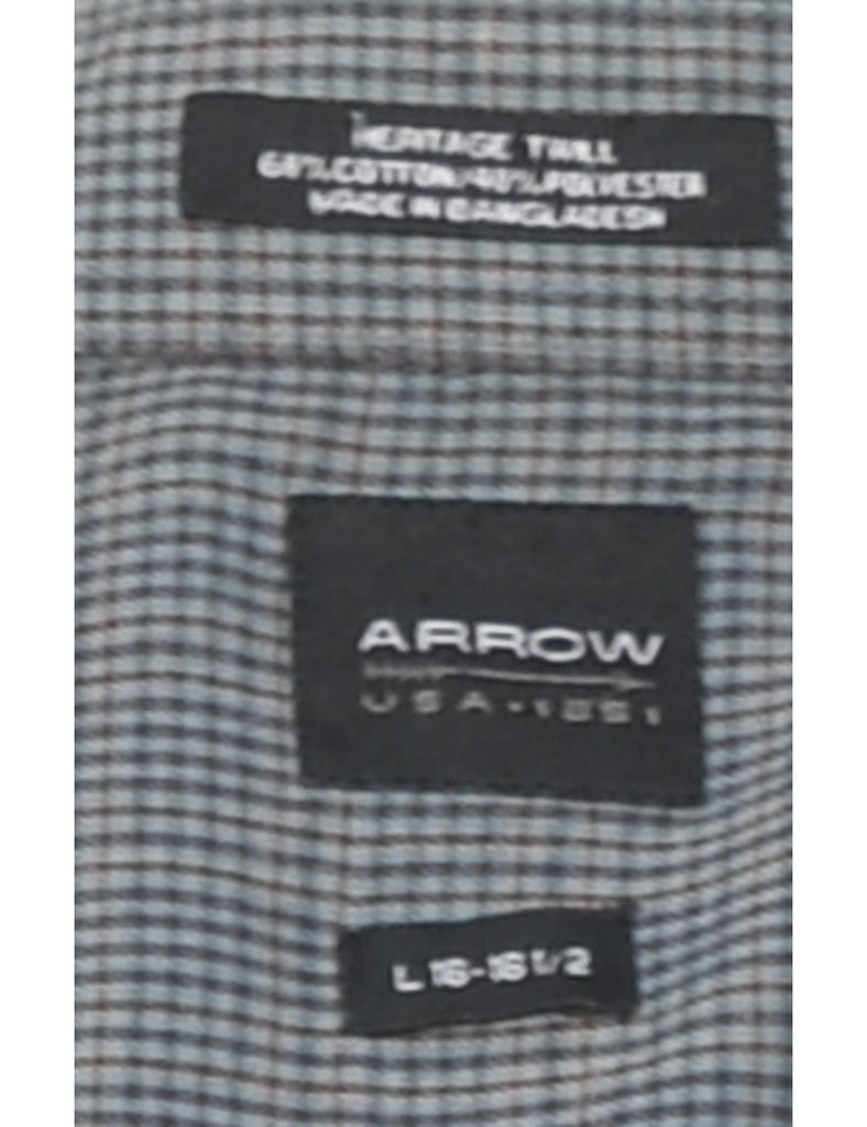 Arrow Checked Grey Shirt - L