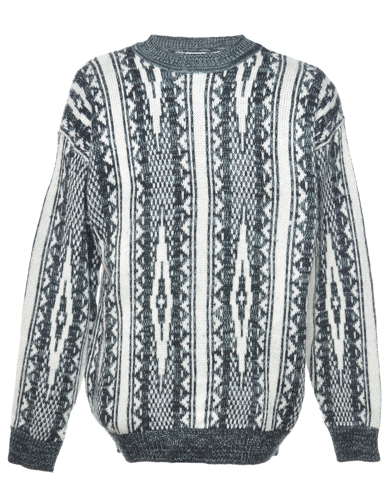 Aztec Knit Jumper - M