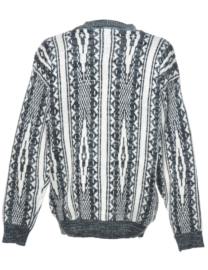 Aztec Knit Jumper - M