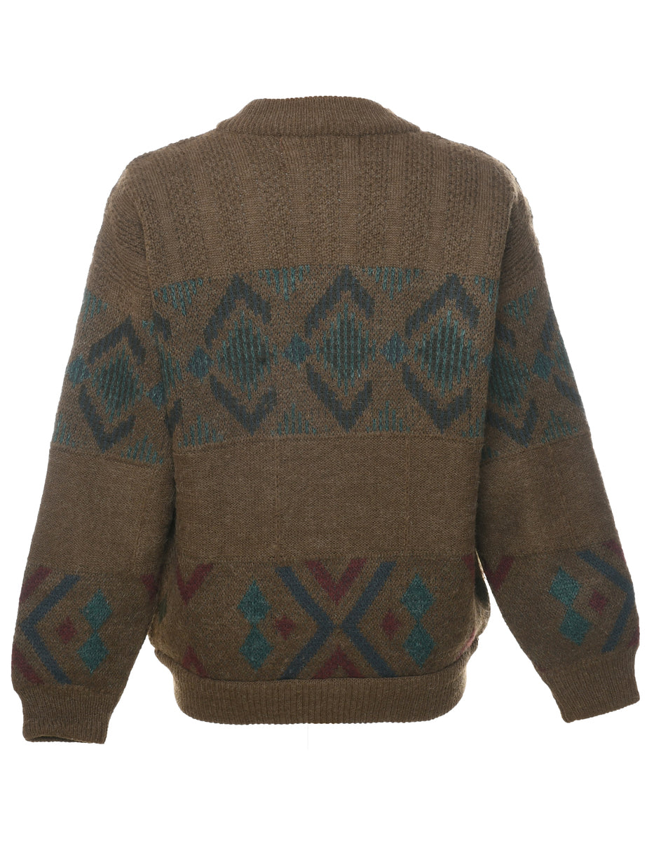 Mens aztec pullover sweater best sale