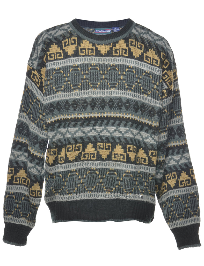 Aztec Print Jumper - L
