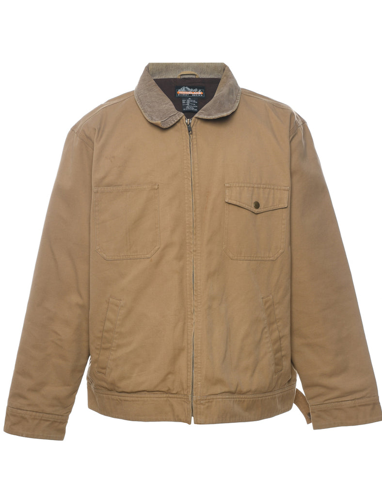 Beige Classic Zip-Front Jacket - XL