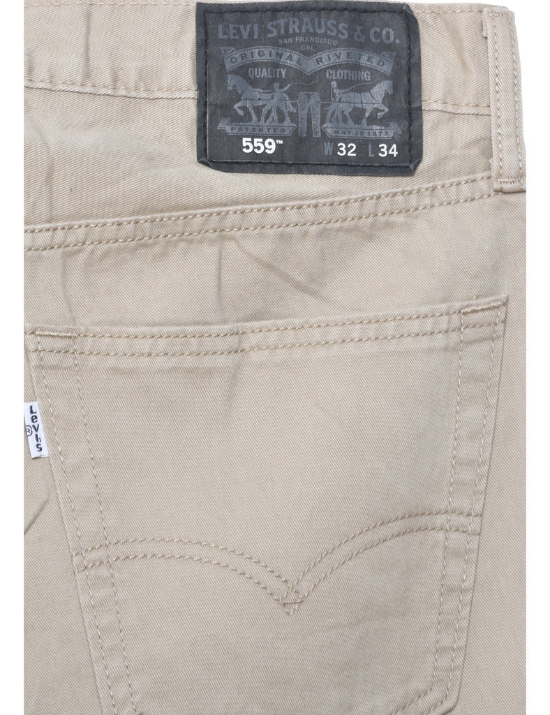 Beige Levi's Straight-Fit Trousers - W34 L33