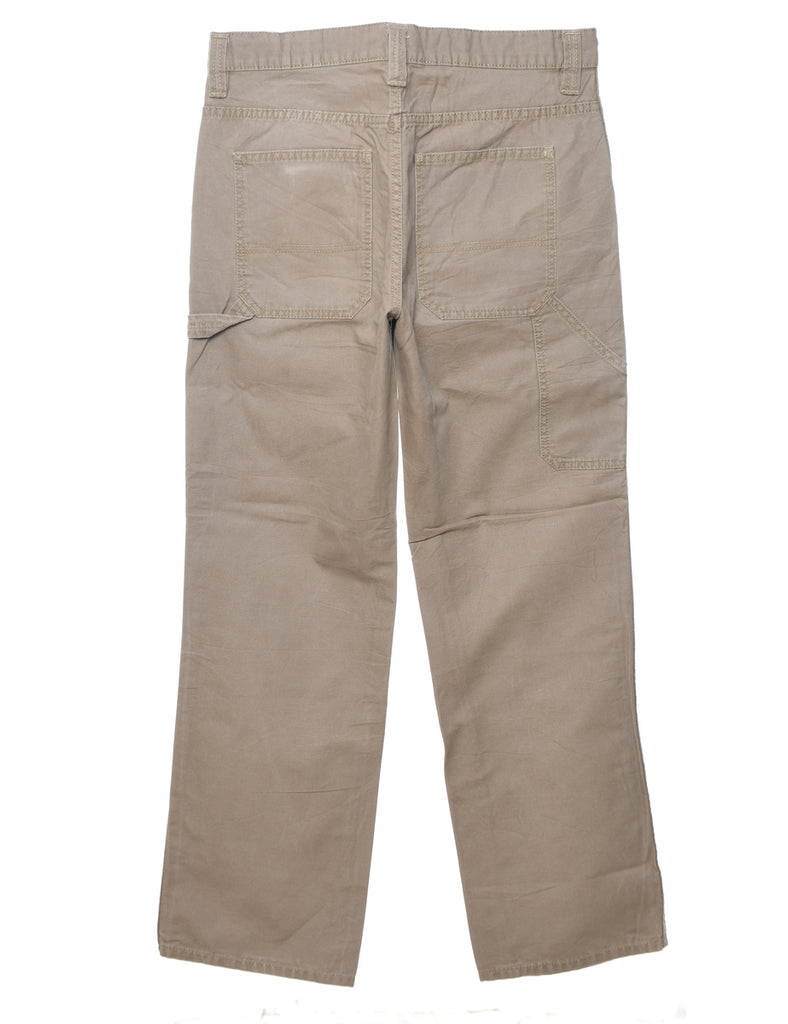 Beige Straight-Fit Trousers - W32 L31
