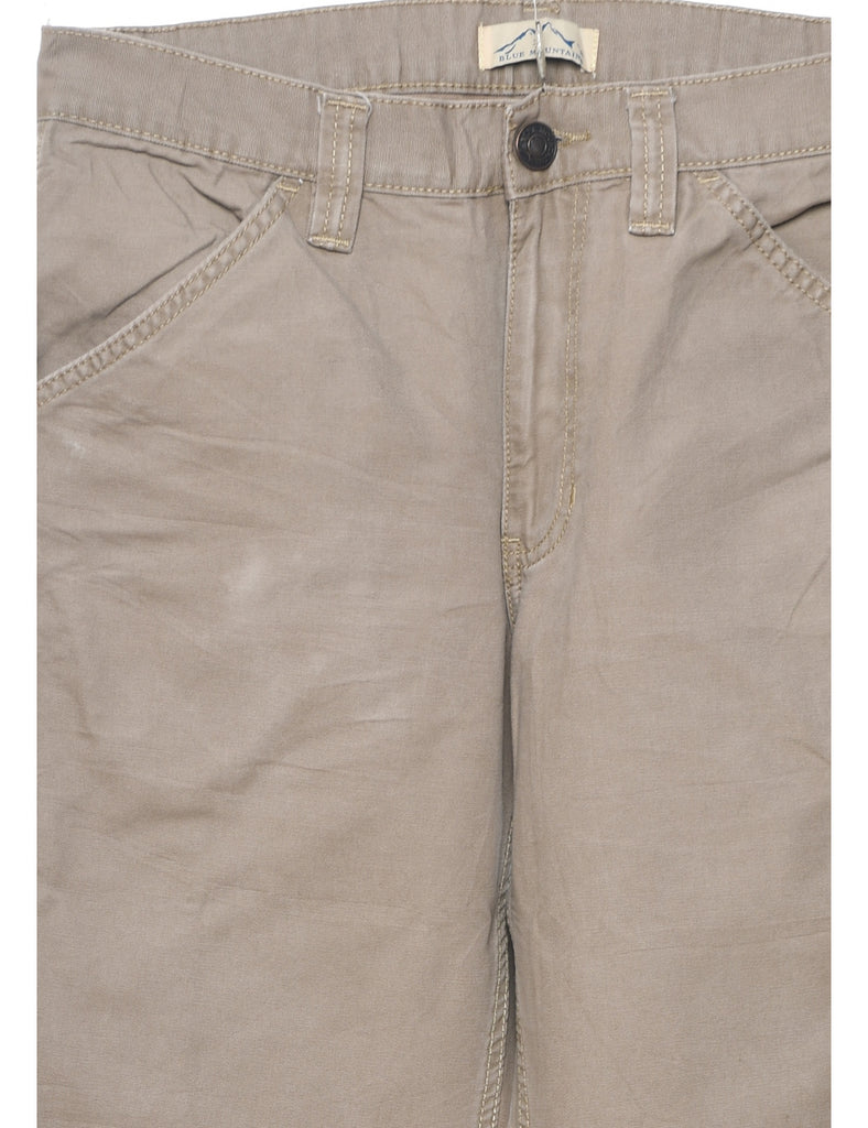 Beige Straight-Fit Trousers - W32 L31