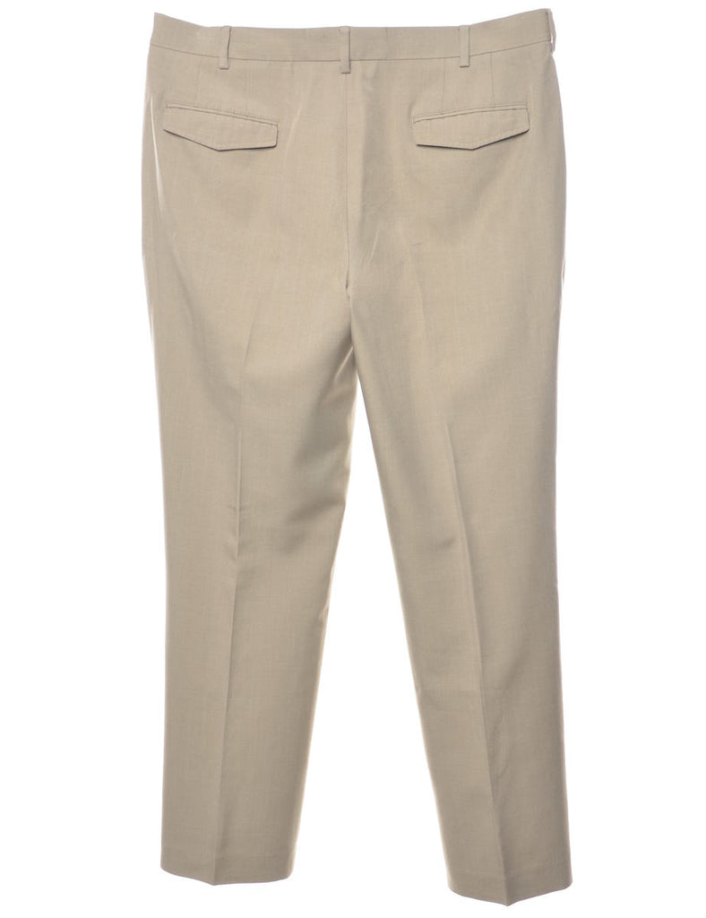 Beige Straight-Leg Trousers - W38 L32