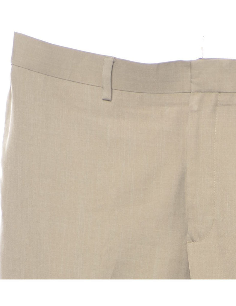 Beige Straight-Leg Trousers - W38 L32