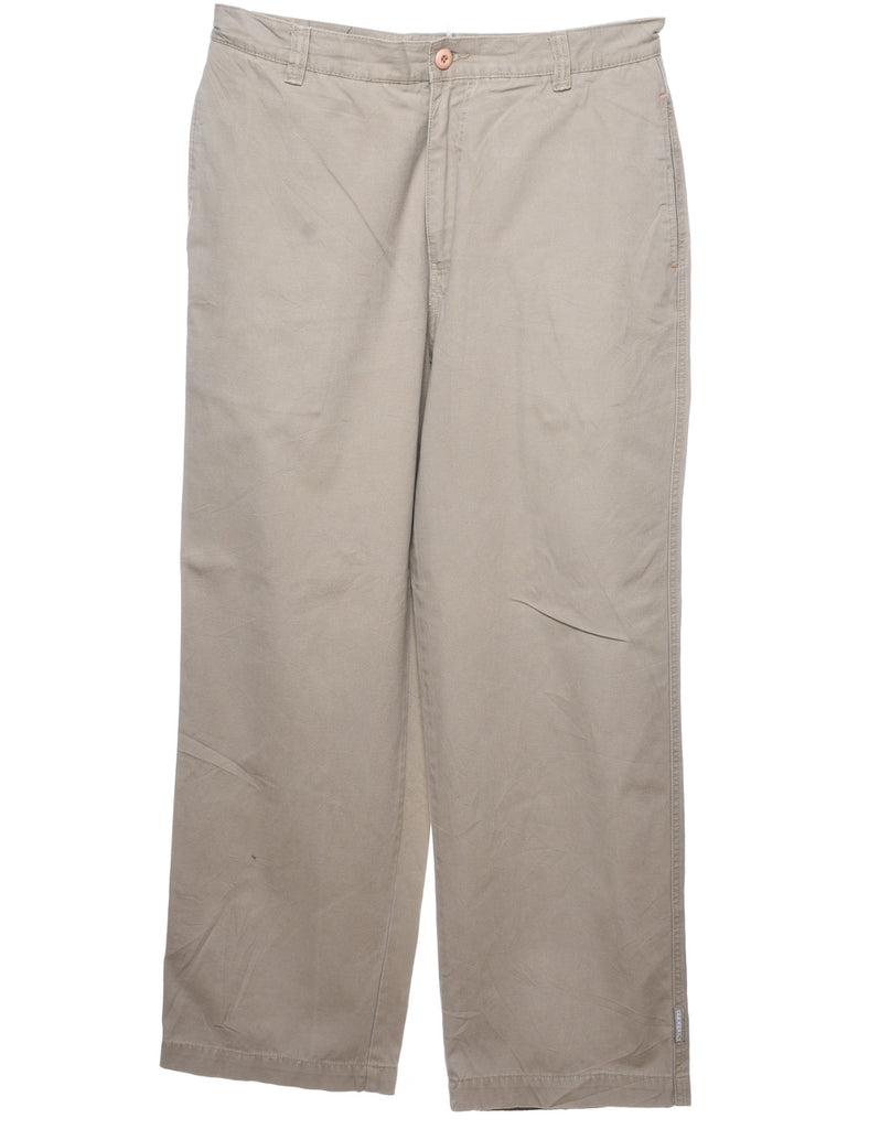 Beige Wide-Leg Trousers - W34 L32