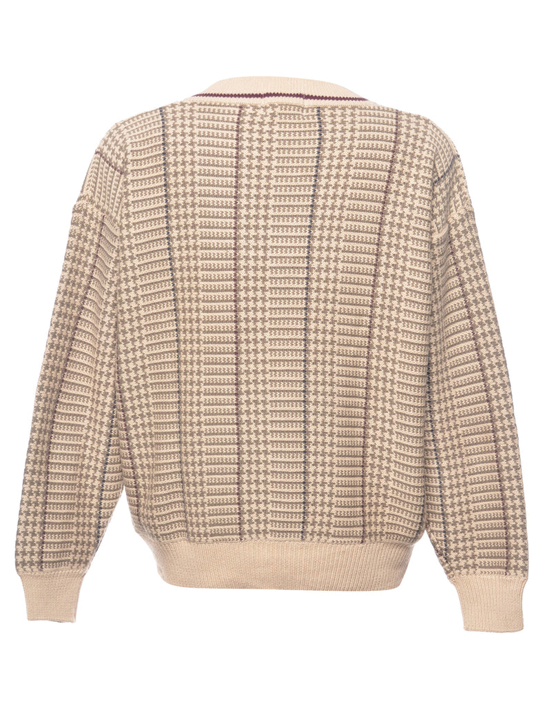 Beige Woollen Jumper - M