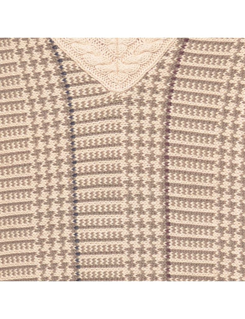 Beige Woollen Jumper - M