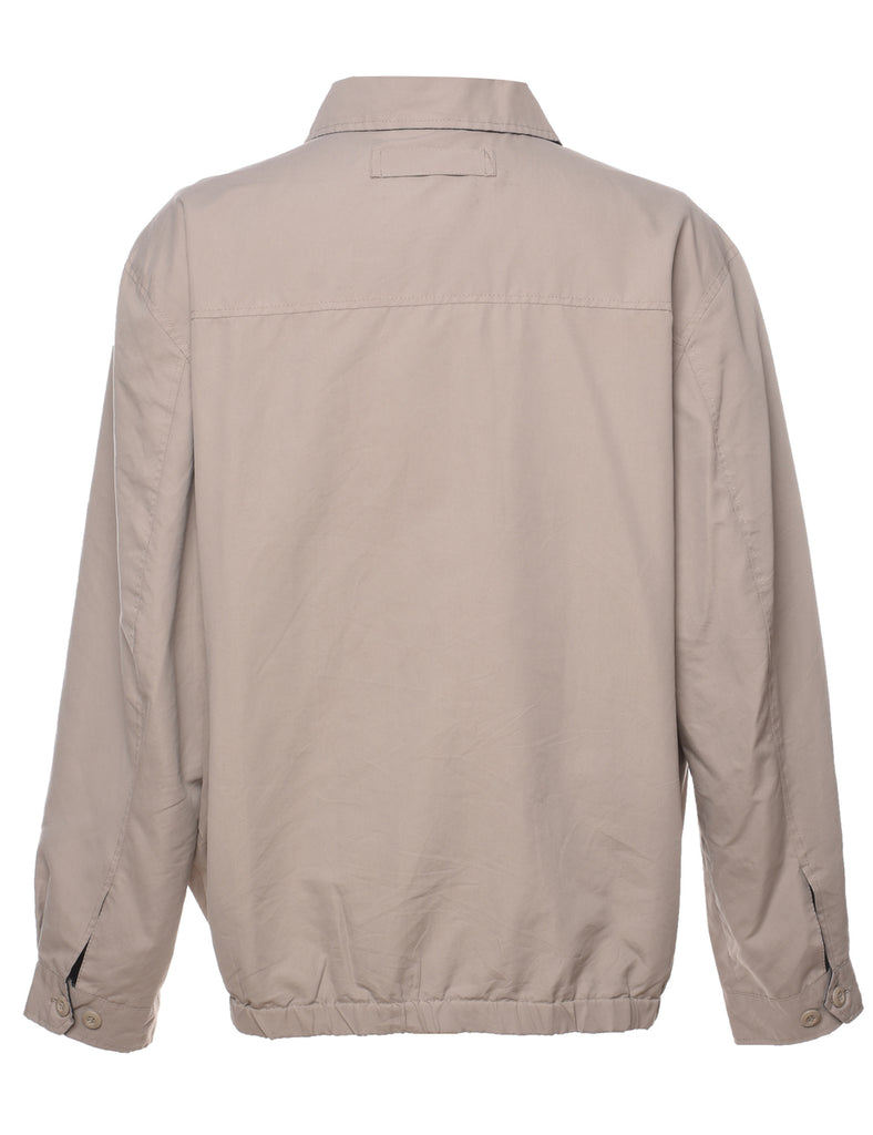 Beige Zip-Front Jacket - XL