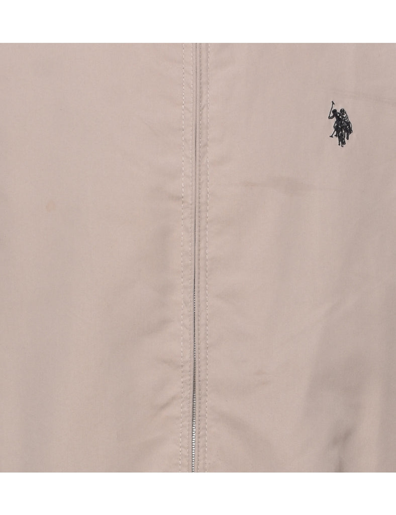 Beige Zip-Front Jacket - XL