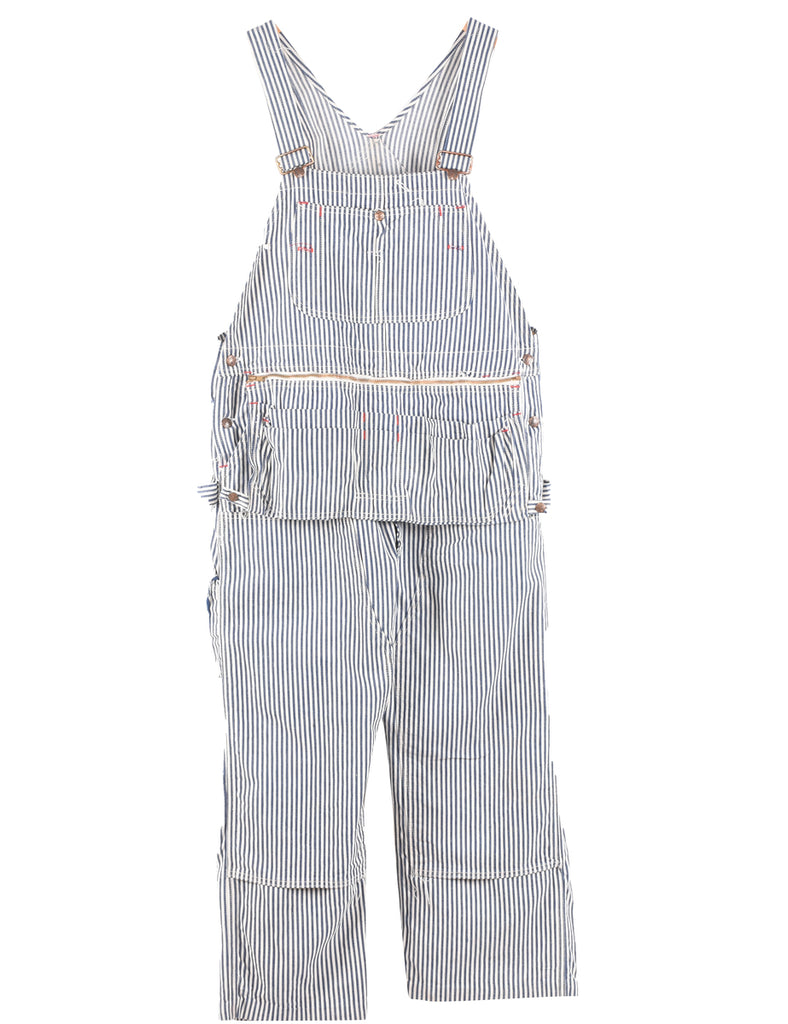 Big Mac Medium Wash Denim Salopettes - L