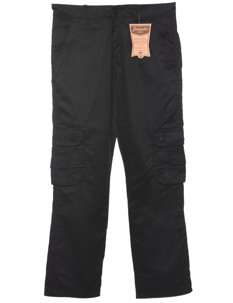Black Cargo Trousers - W30 L31