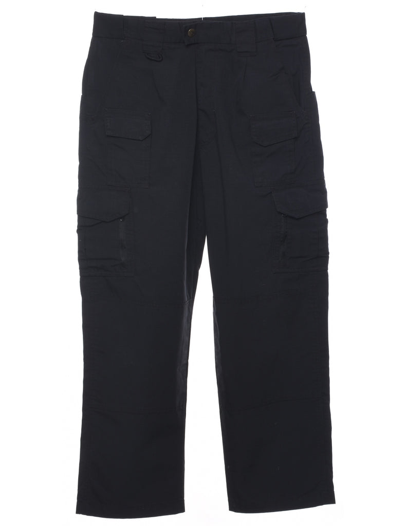 Black Cargo Trousers - W33 L29