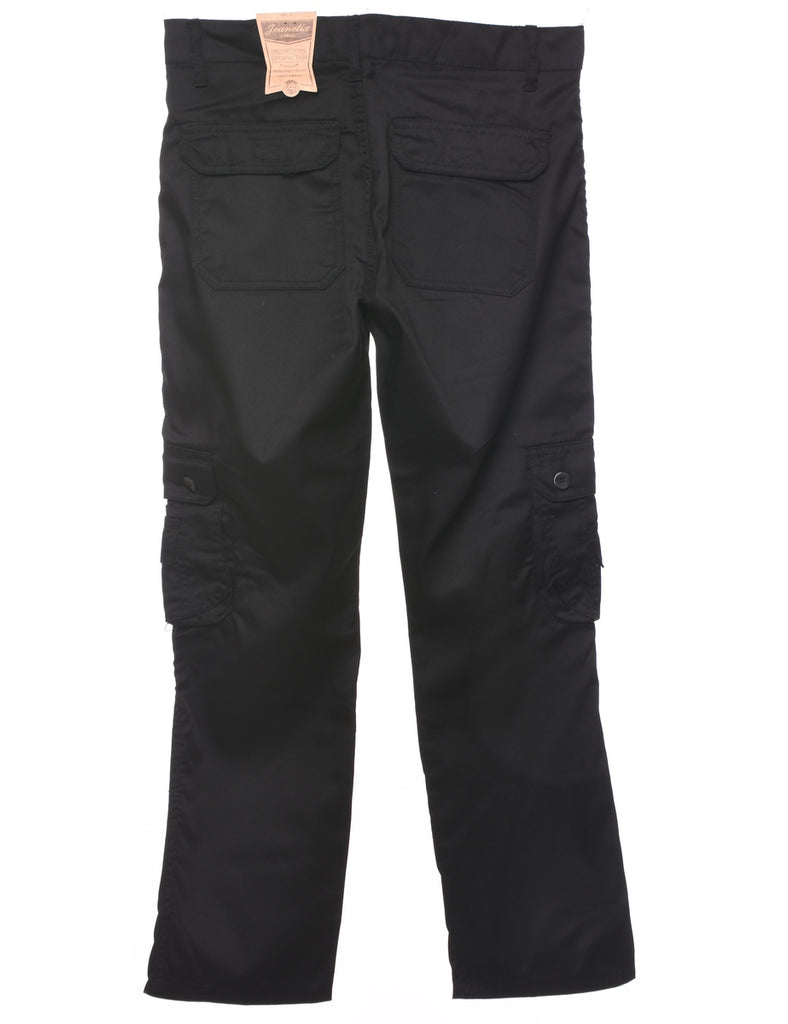 Black Cargo Trousers - W30 L31