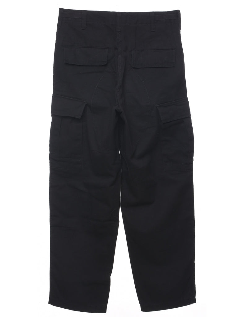 Black Cargo Trousers - W29 L30