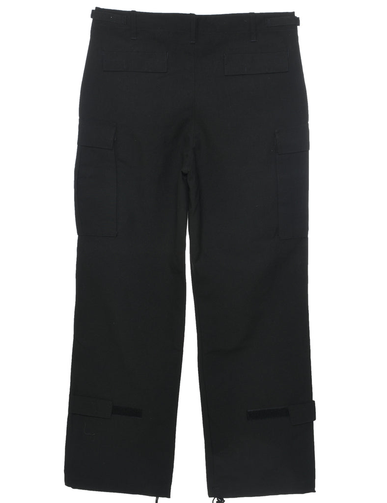Black Cargo Trousers - W37 L33