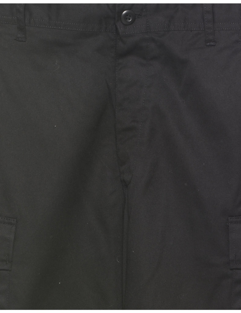 Black Cargo Trousers - W34 L32