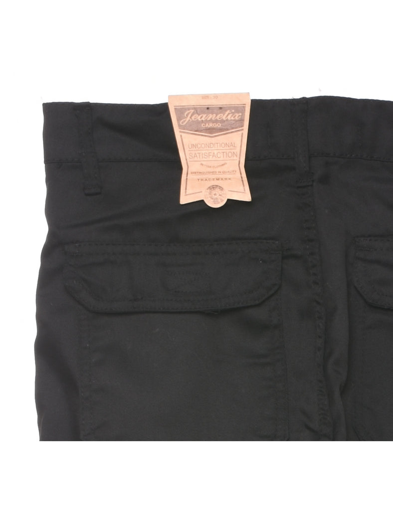 Black Cargo Trousers - W30 L31