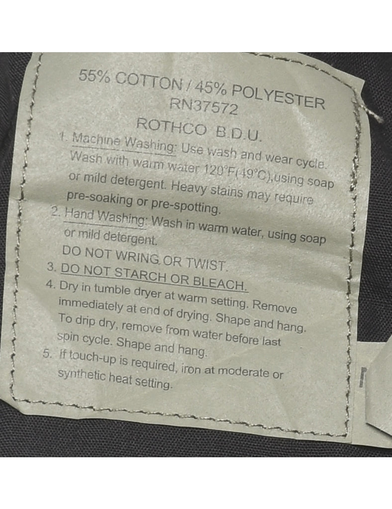 Black Cargo Trousers - W34 L32