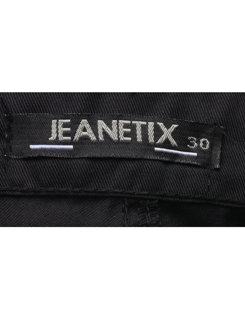 Black Cargo Trousers - W30 L31