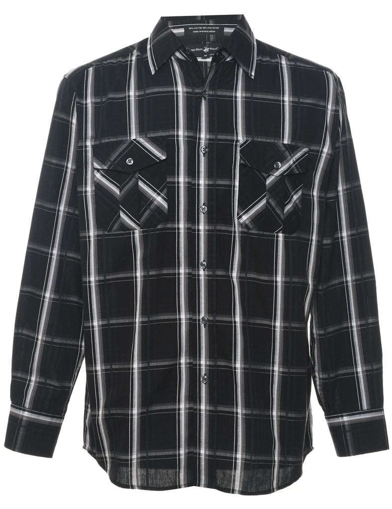 Black Checked Shirt - M