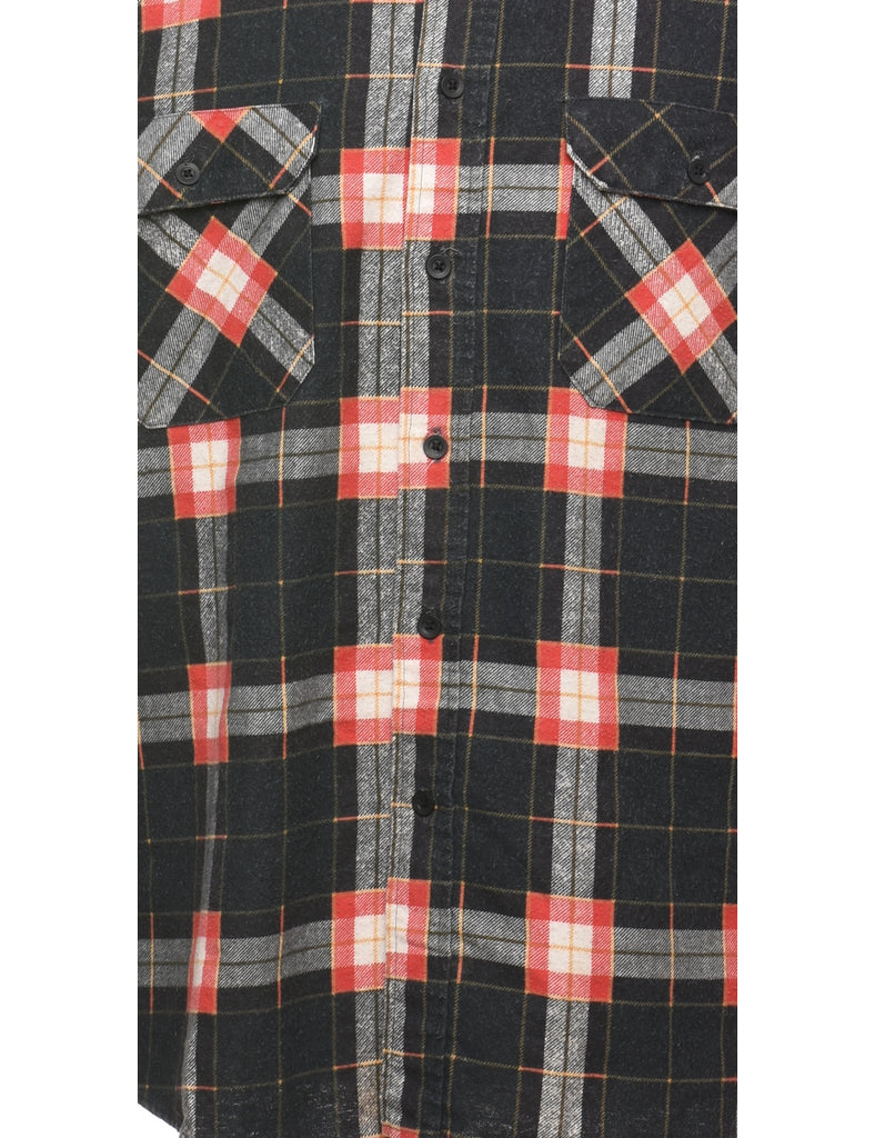 Black Checked Shirt - L