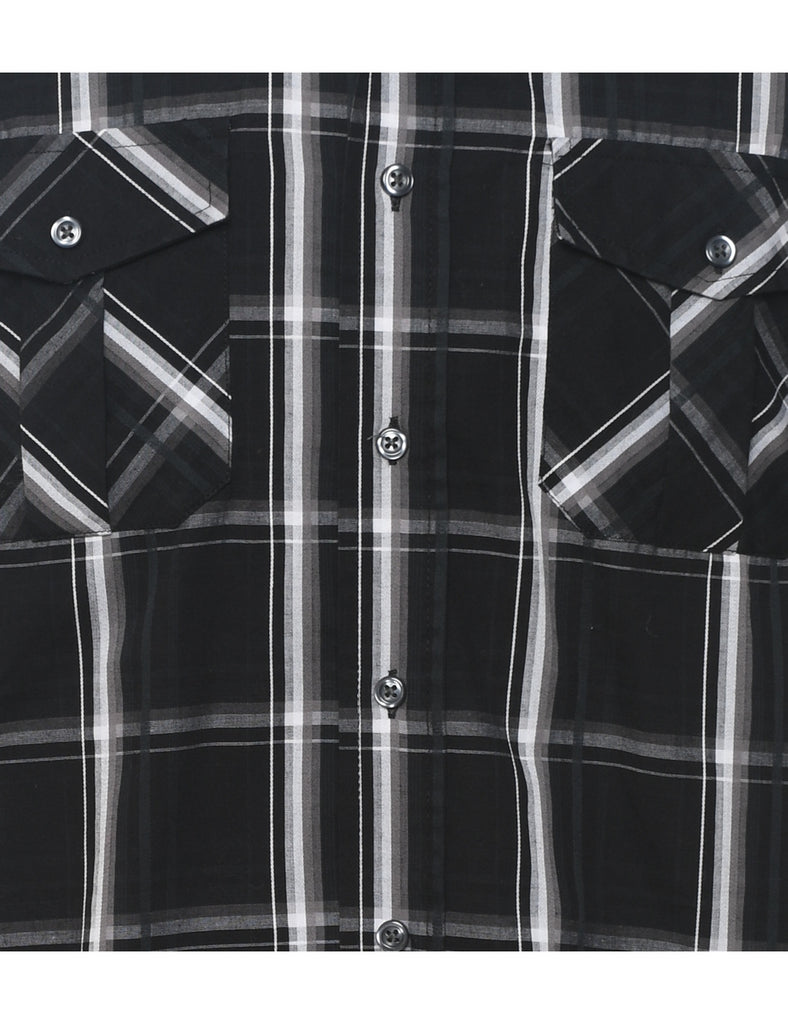 Black Checked Shirt - M