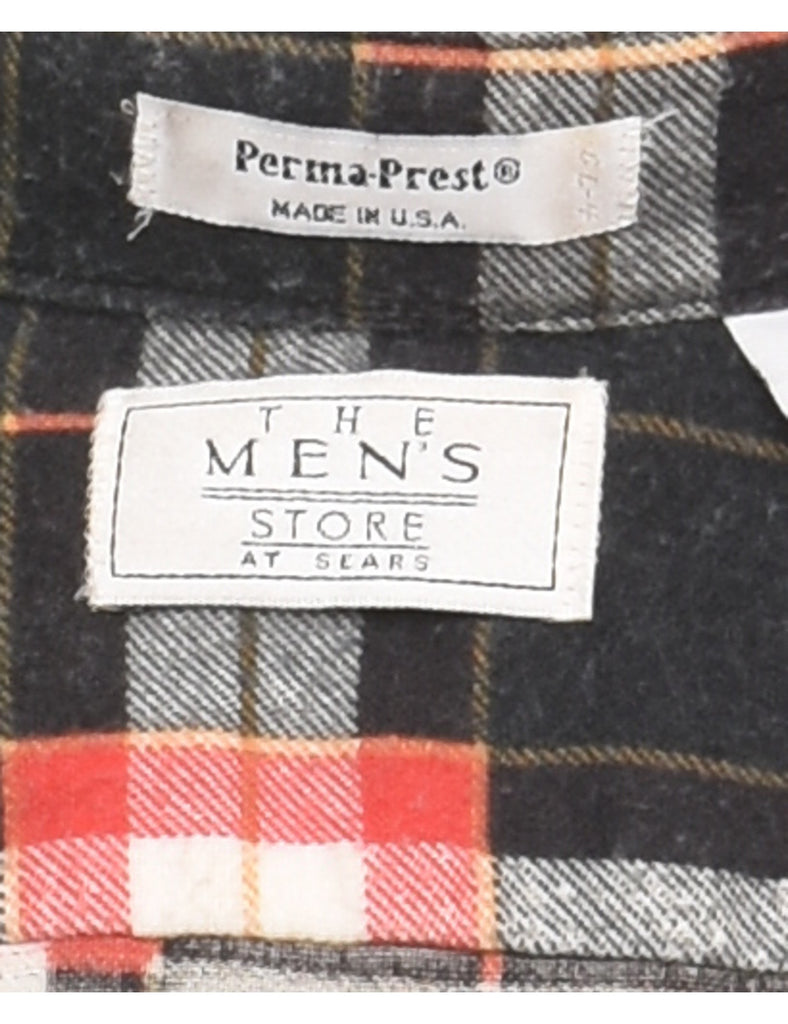 Black Checked Shirt - L
